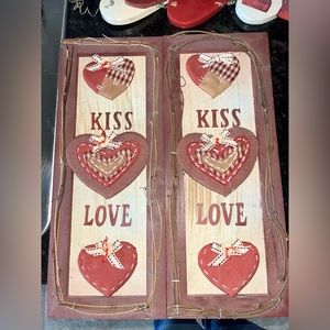 Set of 5 rustic wall decor.